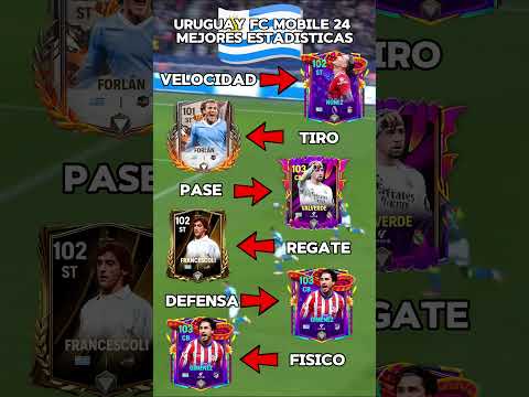 MEJORES ESTADÍSTICAS DE URUGUAY 🇺🇾 #fcmobile #fifamobile #uruguay #shorts #youtube