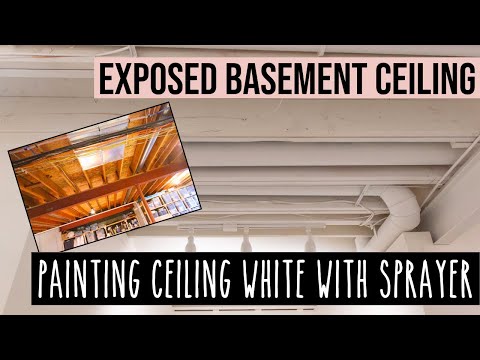 Painting an Exposed Basement Ceiling (Painted White) - How to Get the Look!