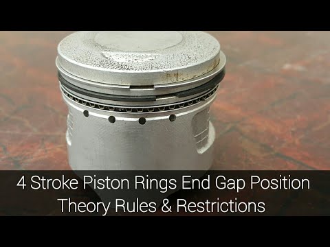 4 Stroke Piston Rings End Gap Position Rules, Restrictions Detail