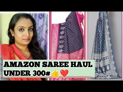 AMAZON SAREE HAUL UNDER 300 | PART-3 | SIMPLE AND BEAUTIFUL SAREES | GROWING SILENTLY