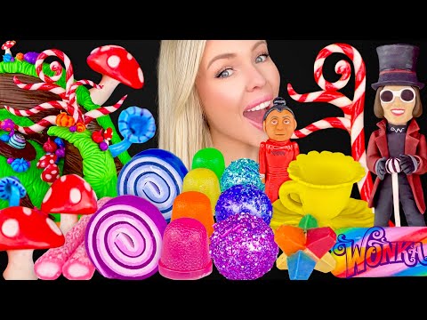 ASMR MUKBANG, Willy Wonka Food, Chocolate Oompa Loompa, Edible Tea Cup 먹방