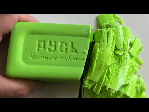 ASMR cutting soap on the table 🧼Horizontal cutting of soap 🧼