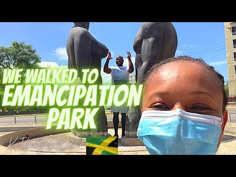 Our day in Kingston Jamaica. Emancipation Park vlog! Part 1