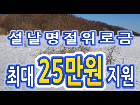 21년 설날 명절위로금 최대 25만원까지 지원!!