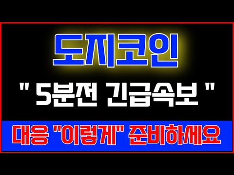 [도지코인 전망] "긴급" 추가 하락 나옵니다! 결국 "이렇게" 될 수 밖에 없습니다! 필히 시청하세요! #도지코인 #도지코인전망 #도지코인목표가 #도지코인분석 #도지코인대응