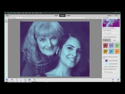 Duotone Effect Guided Edit in Photoshop Elements 2021