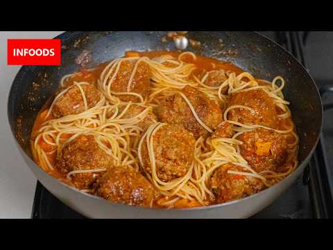 Eggless Meatballs Recipe | Spaghetti and Meatballs Recipe | How to Cook Meatballs | Infoods