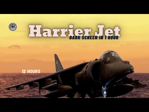 ✈ Calming Harrier Jet Idling ⨀ Soothing White Noise for Deep Sleep & Relaxation