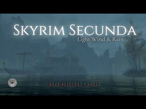 Skyrim's Secunda With Light Rain and Wind for Deep Sleep and Relaxation