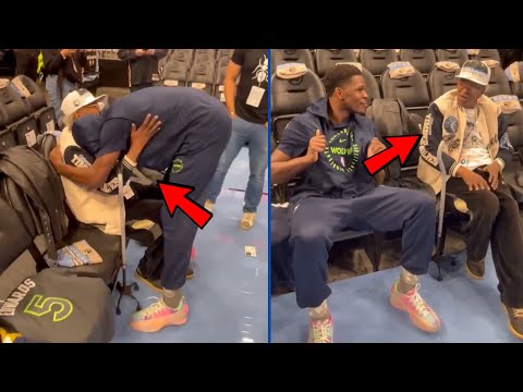 Anthony Edwards Shared A Moment To His Grandfather Ben Before Timberwolves vs. Atlanta Hawks!