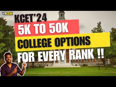 KCET 2024 : Top 10 Colleges for Your Rank !!!