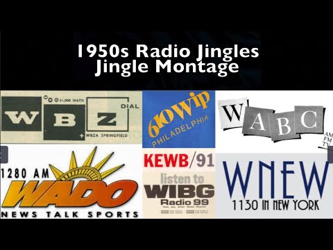 1950s Radio Jingles Montage - WABC WADO WNEW WIBG WBZ WGR WIP KEWB  KOSA KXOL - Late 1950s