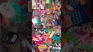 Everything in 30 rs in Inderlok Thursday market delhi #shorts #shortvideo #makeup #lipstickhacks