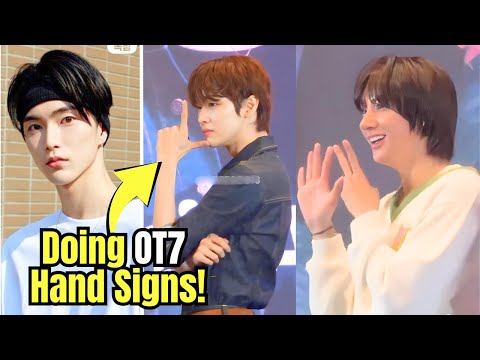 RIIZE Members Allegedly Do OT7 Hand Signs For Seunghan During Fansign in China