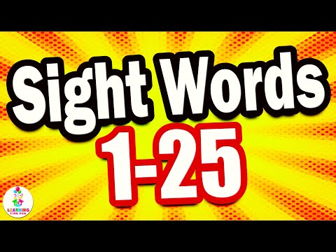 Fry SIGHT WORDS for KIDS! 1-25 (Easy Sight Words for Toddlers)