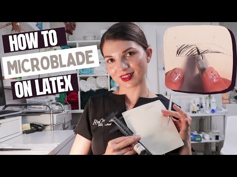 Microblading on Latex - STEP by STEP tutorial | Ray Cochrane Beauty School