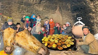 Cow Head Feast: Traditional bull's head for a Large Family | Afghanistan Village Life