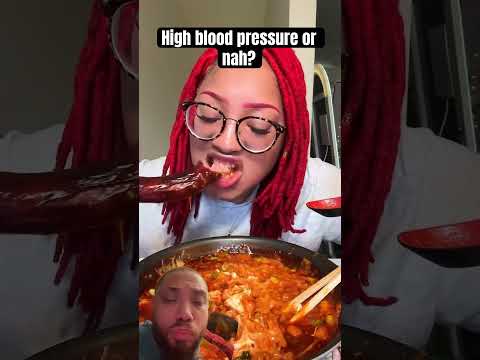 Worried About the Sodium in This Meal! 🙏 (Spicy Noodles & Sausage Reaction)