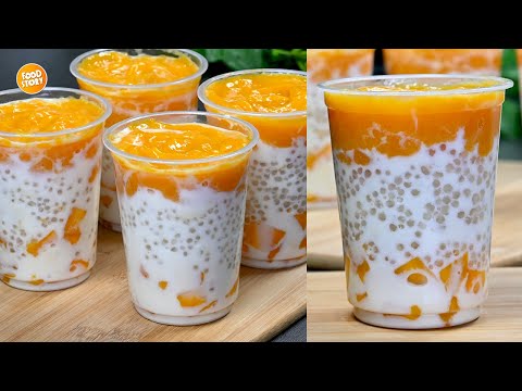 Mango Sago Drink Recipe,Summer Drink Recipe,Tapioca Drink by Samina Food Story