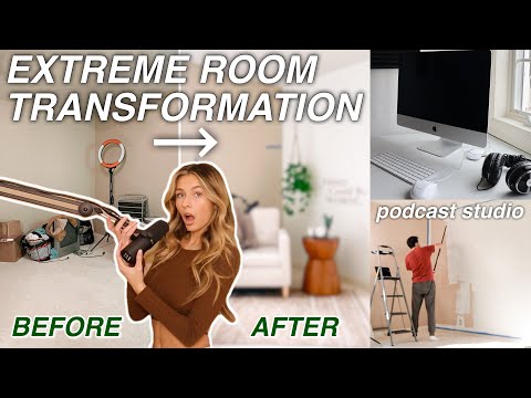 EXTREME ROOM TRANSFORMATION | *building my podcast studio*