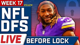 NFL DFS Live Before Lock | Week 17 NFL DFS Picks for DraftKings & FanDuel