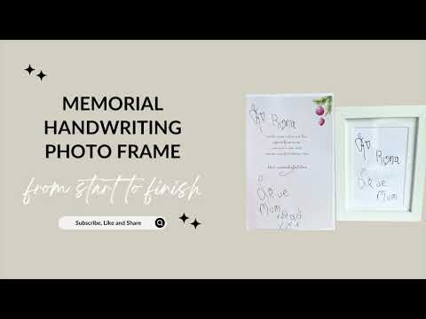 Handwriting/Drawing Photo Frame Cricut Tutorial - How to make with Cricut from start to finish