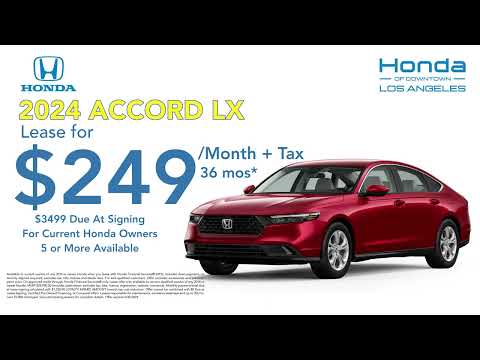 2024 Honda Accord Lease at Honda DTLA | Honda Dealer in Los Angeles