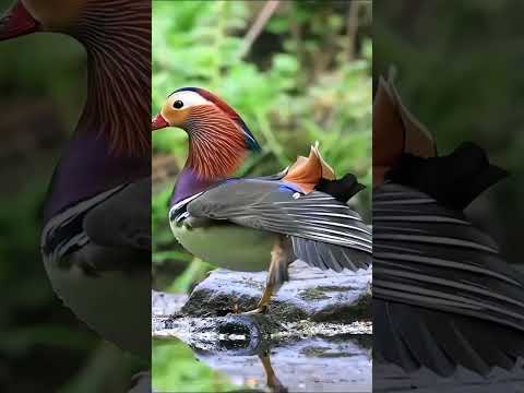 Mandarin Duck – A Living Jewel | Jungle Life #junglelife #animals #junglewildlife