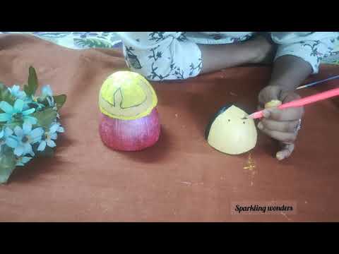 Coconut shell craft/ Craft diy using coconut shells