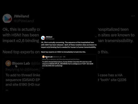 H5N1 Mutations Show Human Transmissibility