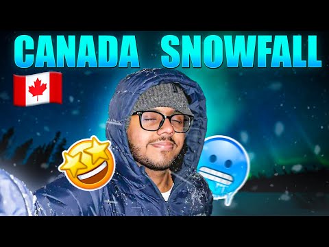 Indian student🇮🇳 experiencing SnowFall❄️ for the First Time in Canada🇨🇦 | Vlog3