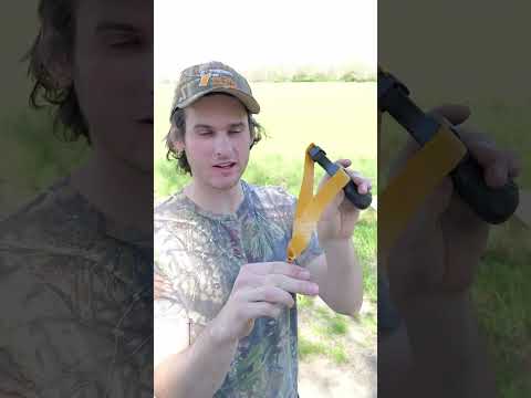 How powerful is a slingshot? #hunting #slingshot #shorts