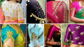 Blouse Sleeve Border Designs😍New Model Blouse Sleeve Ideas|Simple Treandy Blouse Hand Border Designs