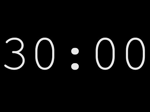 Countdown Timer 30 min ( v 623 ) with sound effects + voice (Whispered) tick tock