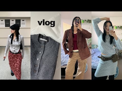 vlog✦ 쇼핑의 계절의 문턱에 서서 NEW ITEM 이것저것…👛 언박싱(누아누,이안조,엘리오티,온앤온). 퇴근하고 드럼만🥁 치러 다니는 직장인 일상 브이로그. 가을 데일리룩