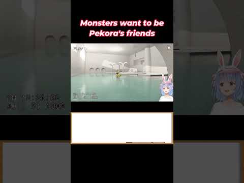 【Learn Japanese with Hololive clip | Jp/Eng sub】Monsters want to be Pekora's friends #shorts