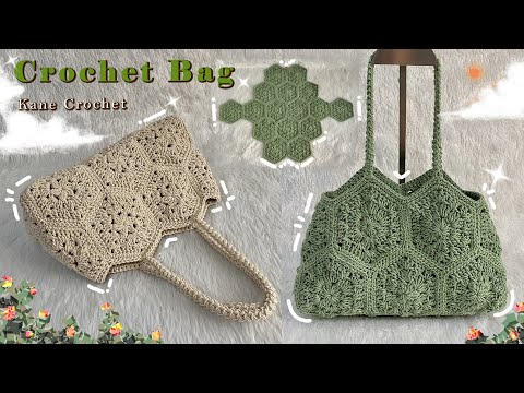 CROCHET BAG ✨ Granny Square Hexagon Bag Tutorial 🥰 Handbag Crochet