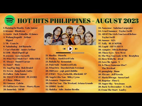 HOT HITS PHILIPPINES  - AUGUST 2023 WRAP UPDATED SPOTIFY PLAYLIST