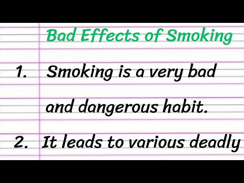 Bad Effects of Smoking Essay in English 10 Lines || Short Essay on Bad Effects of Smoking