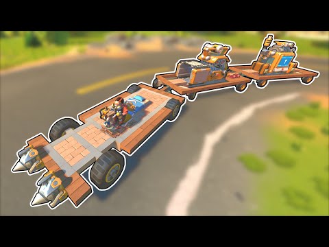 Building Our First Road Train in Scrap Mechanic NOMAD Survival!