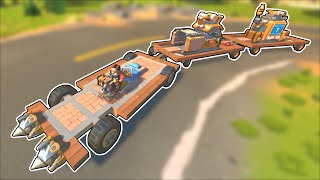 Building Our First Road Train in Scrap Mechanic NOMAD Survival!