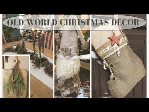 OLD WORLD CHRISTMAS DECOR IDEAS ON A BUDGET  (GNOME, CHRISTMAS STOCKING...)