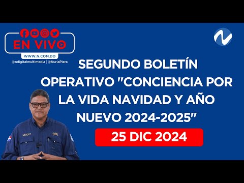 En Vivo: 2do boletín operativo "Conciencia por la Vida Navidad y Año Nuevo 2024-2025"