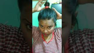 cute hair bun style #hairbunstyle #hairstylehack #hairbunhack #youtubeshorts #shortviral #hack