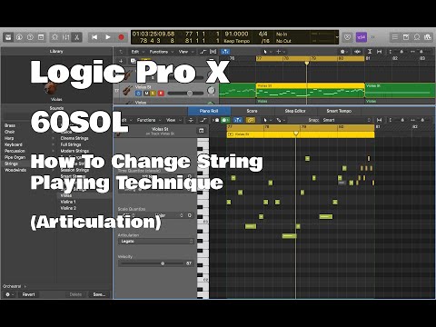 Logic Pro X - 60SOL: How To Change String Playing Technique