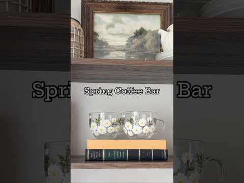 Spring Coffee Bar #homedecor