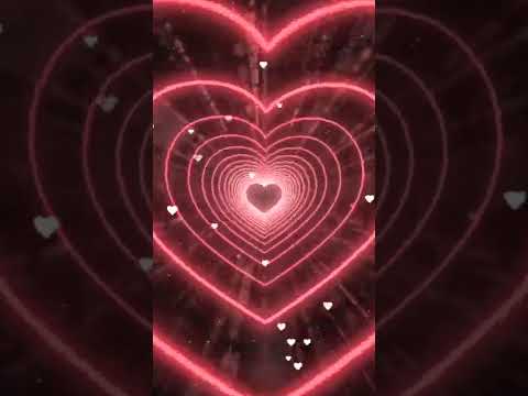 Heart Background❤️Red Heart Tunnel | Animated Background | Neon Heart Tunnel