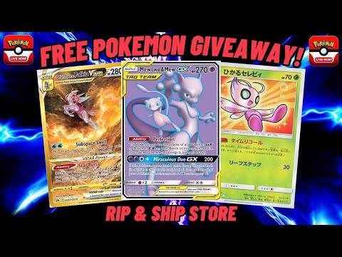 🔴Live -  Free Giveaways! Pokémon Cards & Rip & Ship Store!