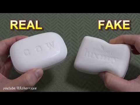 石けん消しゴム　Comparison of real soap and erasers