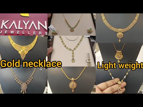 Kalyan Jewellers gold necklace designs with price| Light weight gold necklace designs 2024#necklace